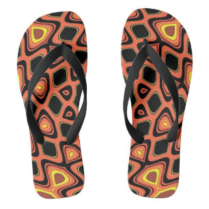 SUNSET ORANGE FLIP FLOPS