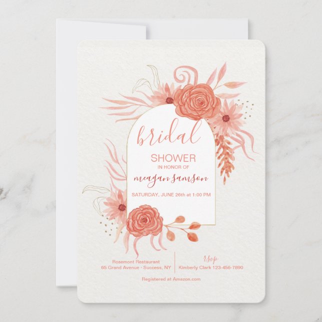 Sunset Orange  Invitation (Front)