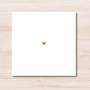 Sunset Orange Minimalist Little Heart No Text Card