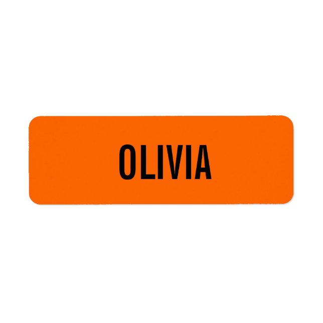 Sunset Orange Modern Name | Trendy Minimalist  (Front)