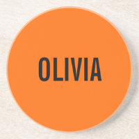 Sunset Orange Modern Name | Trendy Minimalist