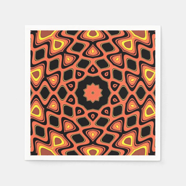 SUNSET ORANGE PATTERN NAPKIN (Front)
