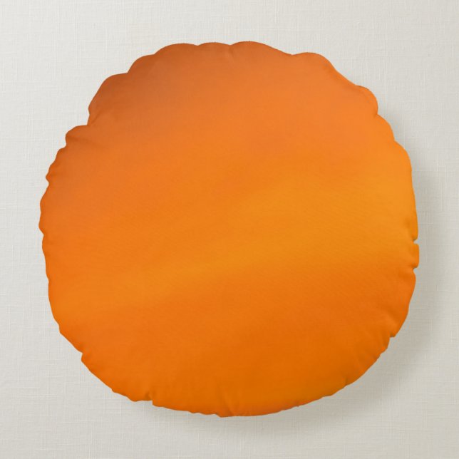 Sunset Orange Round Throw Pillow (16") (Front)