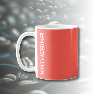 Sunset Orange Solid Colour   Classic Personalized  Coffee Mug