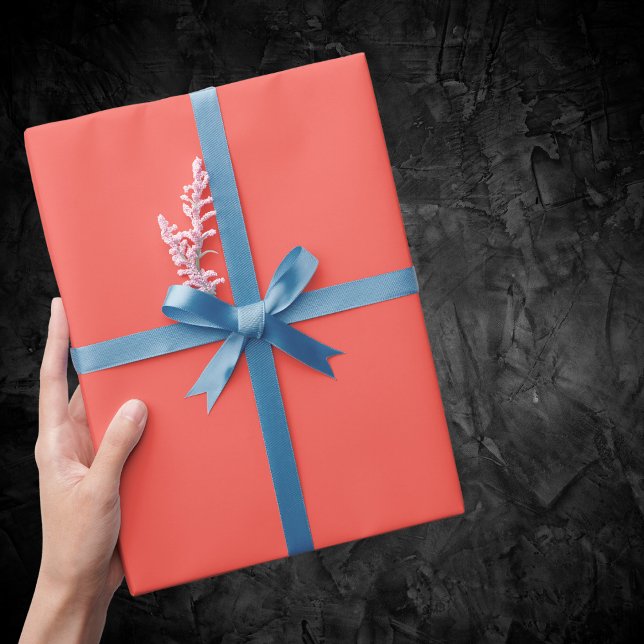 Sunset Orange Solid Colour Wrapping Paper (Creator Uploaded)