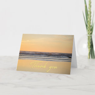 Sunset Oregon Coast Photo Thank You Card