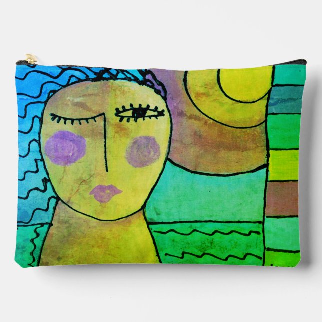 Sunset Original Abstract Art Accessory Pouch (Front)