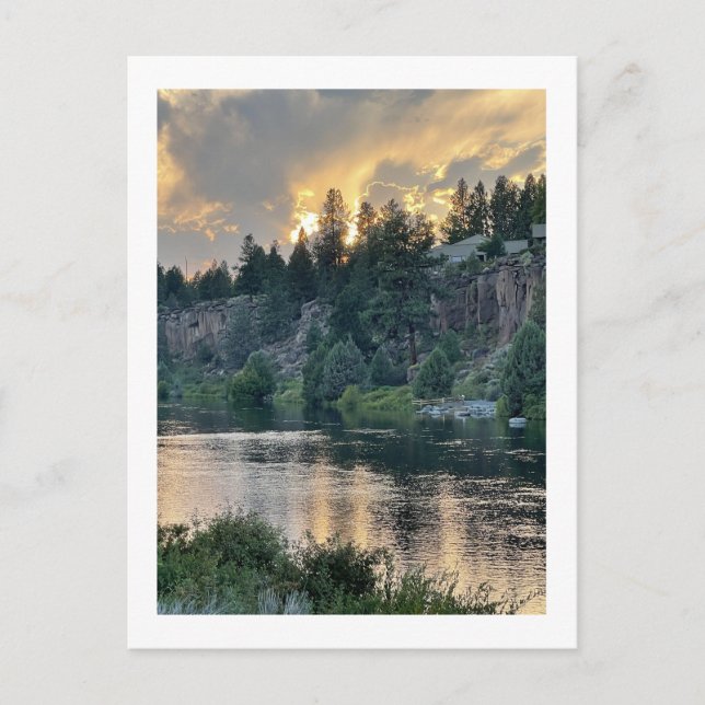Sunset Over a River Postcard (Front)