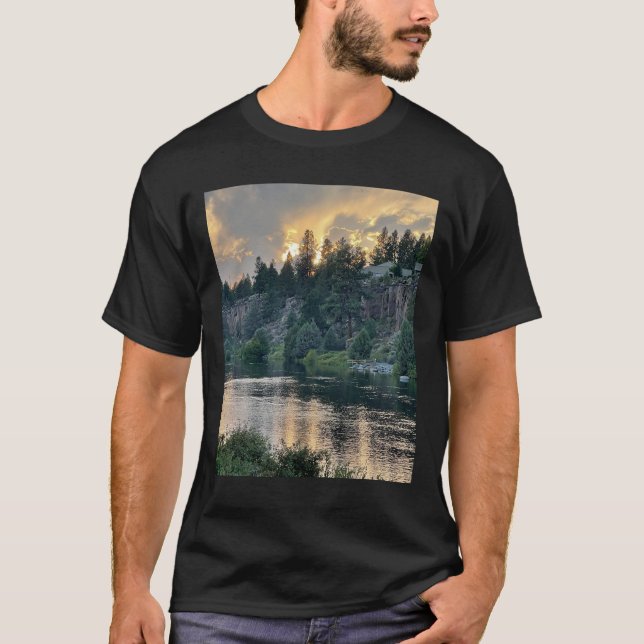 Sunset Over a River T-Shirt (Front)