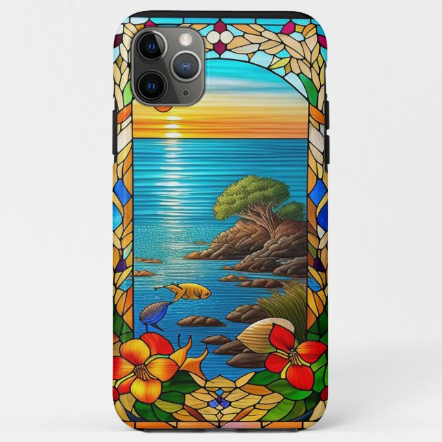 Sunset Over a Rocky Shoreline Case-Mate iPhone Case (Back)