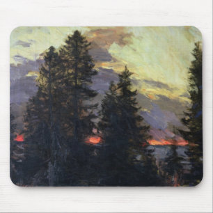 Sunset over a Winter Landscape, c.1902 Mouse Pad