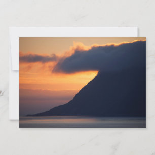 Sunset Over Alesund Coastline Thank You Card