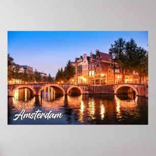 Sunset Over Amsterdam, Netherlands Poster