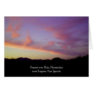 Sunset over Baja Mountains