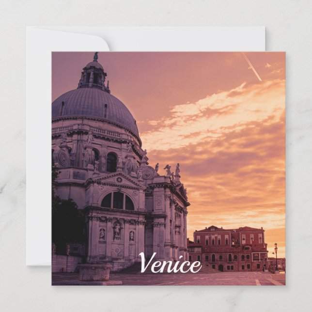 Sunset over Basilica in Venice (Front)