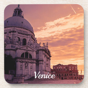 Sunset over Basilica in Venice Coaster