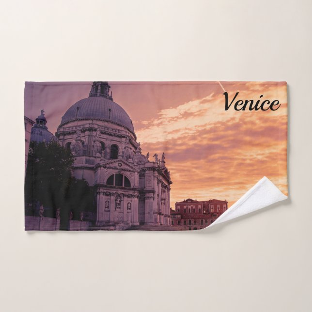 Sunset over Basilica in Venice Hand Towel (Hand Towel)