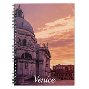 Sunset over Basilica in Venice Notebook