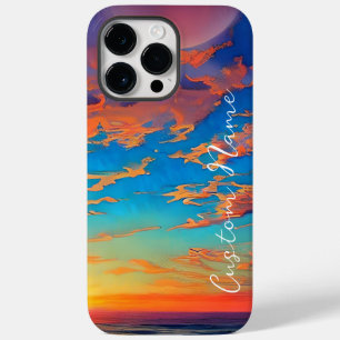 Sunset over beautiful clear blue ocean water Case-Mate iPhone 14 pro max case