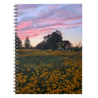 Sunset over Black Eyed Susans Notebook