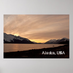 Sunset Over Cannery Bay; Alaska Souvenir Poster