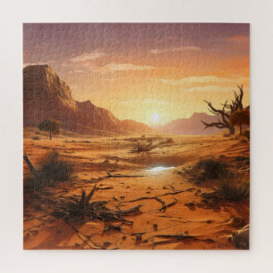 Sunset over Desert Jigsaw Puzzle