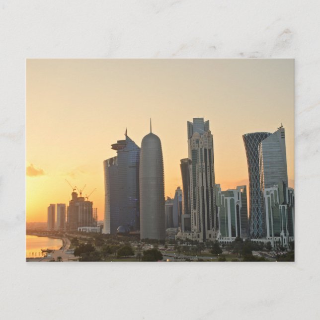 Sunset over Doha, Qatar postcard (Front)