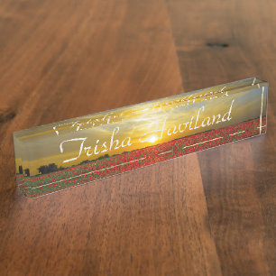 Sunset over Field Desk Nameplate - HAMbyWG