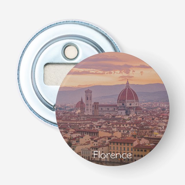 Sunset over Florence, Italy Bottle Opener (Front)