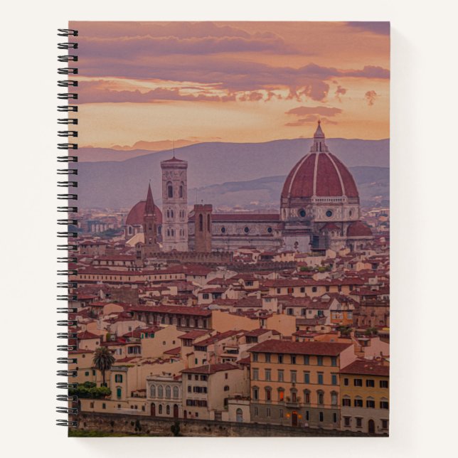 Sunset over Florence, Italy Notebook (Front)