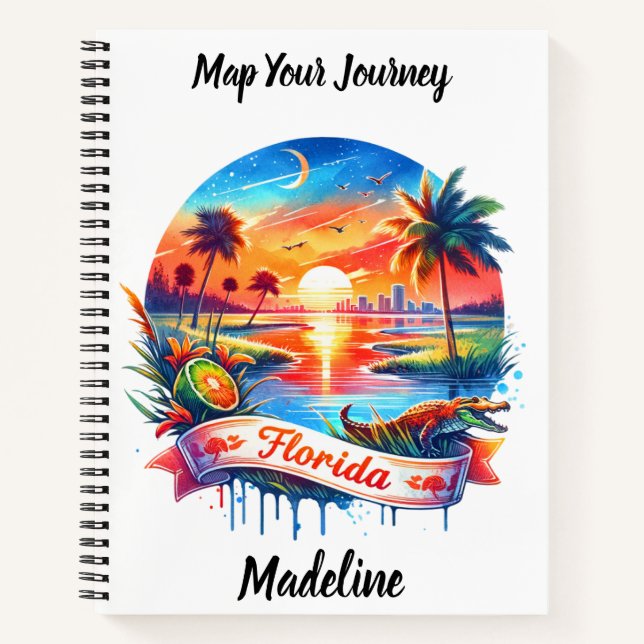 Sunset over Florida's wildlife landscape Notebook (Front)