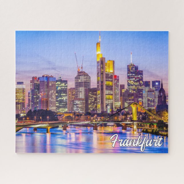 Sunset Over Frankfurt, Germany Jigsaw Puzzle (Horizontal)