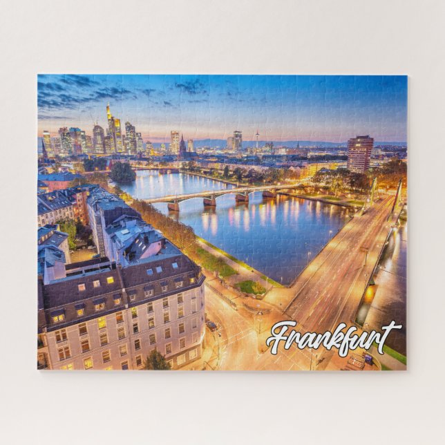 Sunset Over Frankfurt, Germany Jigsaw Puzzle (Horizontal)
