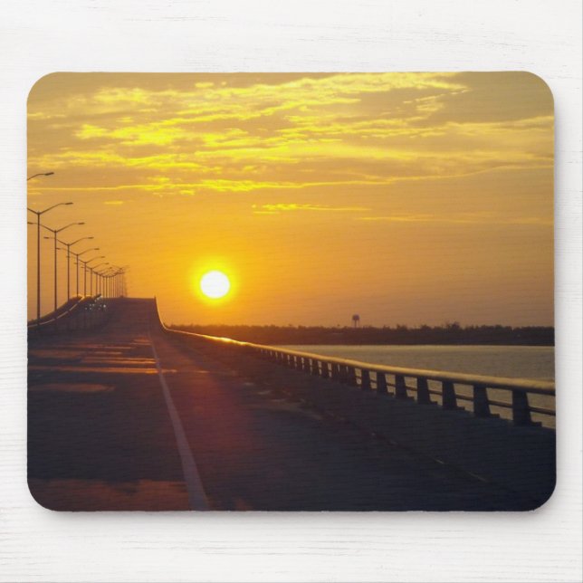 Sunset over HWY 90 Bay St. Louis Bridge Mouse Pad (Front)