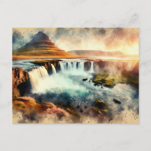 Sunset Over Iceland, Postcard