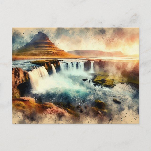 Sunset Over Iceland,  Postcard (Front)