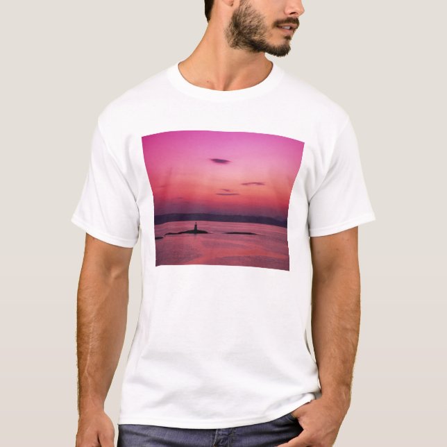 Sunset over Isle of Skye, from Mallaig, T-Shirt (Front)