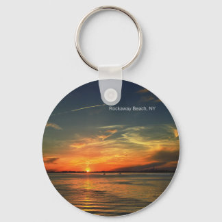 Sunset Over Jamaica Bay in Rockaway Keychain