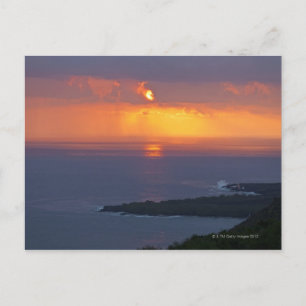 Sunset over Kealakekua Bay, South Kona Postcard