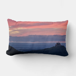 Sunset over Lake Alpsee and surrounding mountains  Lumbar Pillow