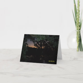 Sunset over lake in Forest Lake, Minnesota Card