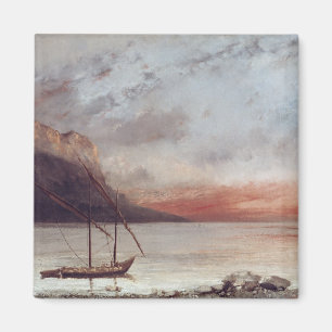 Sunset over Lake Leman, 1874 Magnet