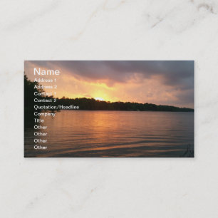 Sunset Over Lake Marion - Business Card