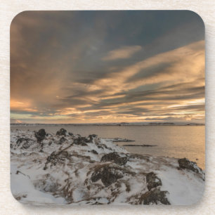 Sunset over lake Myvatn, Iceland Coaster