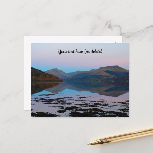 Sunset over Loch Fyne, Scotland Postcard (Front/Back In Situ)