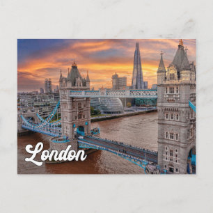 Sunset Over London, England, United Kingdom Postcard