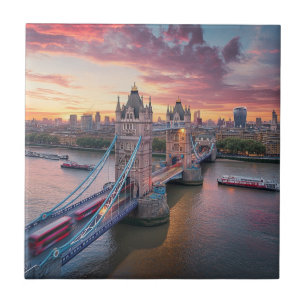 Sunset over London  Tile