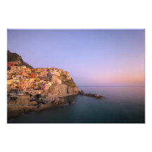 Sunset over Manarola village in Cinque Terre