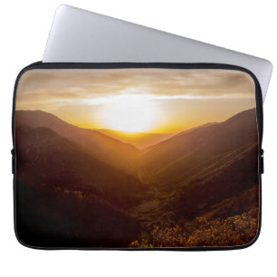 Sunset Over Mountains Landscape Laptop Sleeve
