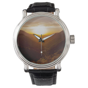Sunset Over Mountains Landscape Watch